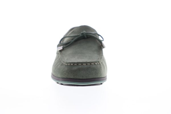 Geox U Mirvin Mens Green Suede Low Top Lace Up Moccasin Loafers Shoes Cheap - Image 3