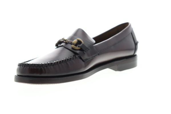 Sebago Classic Joe Citysides Mens Burgundy Loafers & Slip Ons Penny Shoes Online Hot Sale - Image 4
