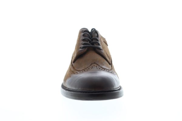 Frye Jones Wingtip 81120 Mens Brown Nubuck Leather Lace Up Oxfords Shoes on Sale - Image 3