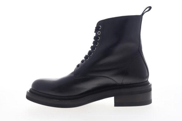 Frye Alice Combat 79912 Womens Black Leather Lace Up Casual Dress Boots Sale - Image 5