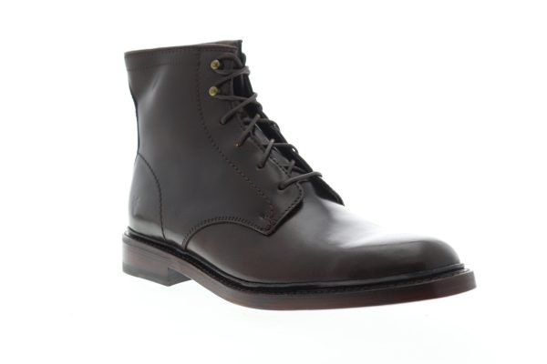Frye James Lace Up 87123 Mens Brown Leather Casual Dress Boots on Sale - Image 2