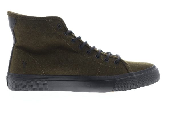 Frye Ludlow High 80366 Mens Green Wool Lace Up Lifestyle Sneakers Shoes Discount