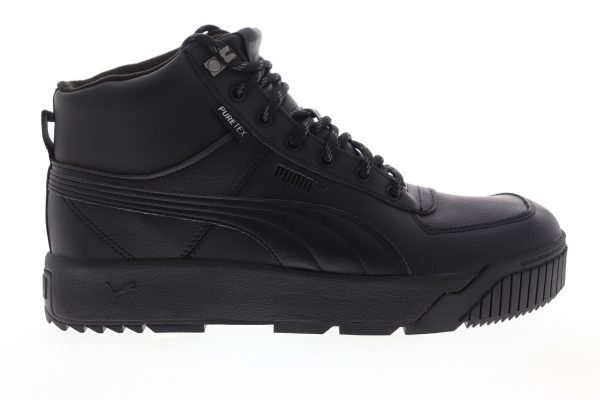 Puma Tarrenz SB Puretex 37055201 Mens Black Leather Lifestyle Sneakers Shoes Discount
