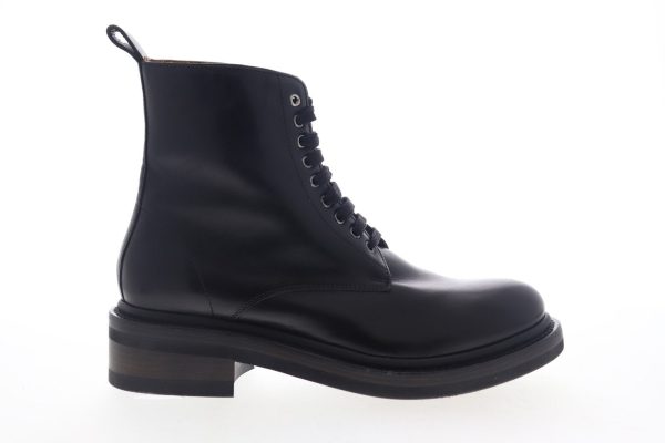 Frye Alice Combat 79912 Womens Black Leather Lace Up Casual Dress Boots Sale