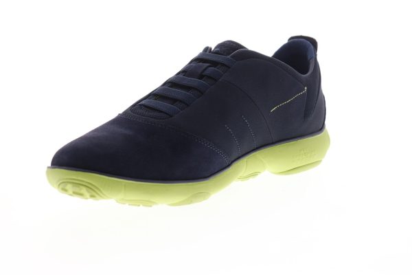 Geox U Nebula Mens Blue Suede Slip On Euro Sneakers Shoes Supply - Image 4