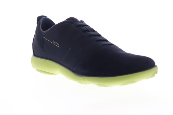 Geox U Nebula Mens Blue Suede Slip On Euro Sneakers Shoes Supply - Image 2