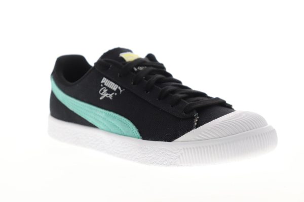 Puma Clyde Diamond Supply 36939702 Mens Black Canvas Low Top Sneakers Shoes Sale - Image 2