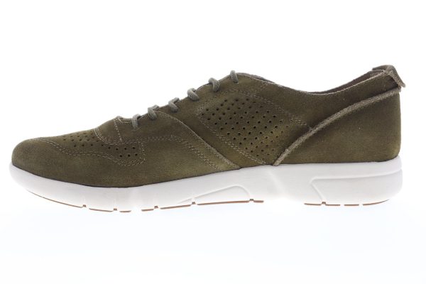 Geox U Brattley Mens Green Suede Low Top Lace Up Euro Sneakers Shoes Sale - Image 5