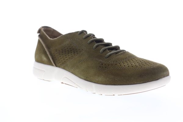 Geox U Brattley Mens Green Suede Low Top Lace Up Euro Sneakers Shoes Sale - Image 2