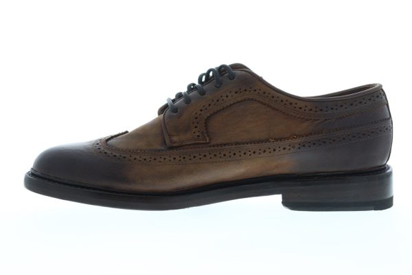Frye Jones Wingtip 81120 Mens Brown Nubuck Leather Lace Up Oxfords Shoes on Sale - Image 5