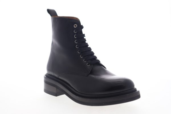 Frye Alice Combat 79912 Womens Black Leather Lace Up Casual Dress Boots Sale - Image 2