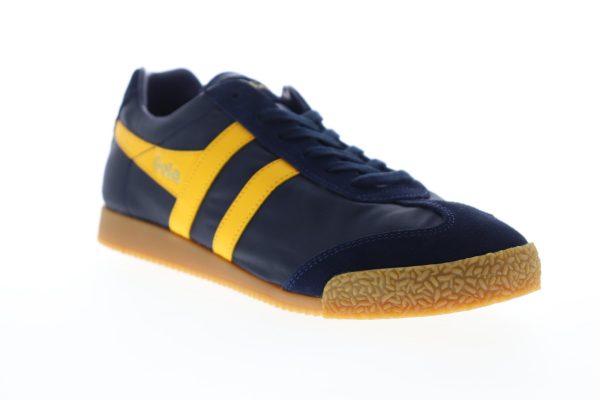 Gola Harrier Nylon CMA176 Mens Blue Low Top Lace Up Lifestyle Sneakers Shoes Hot on Sale - Image 2