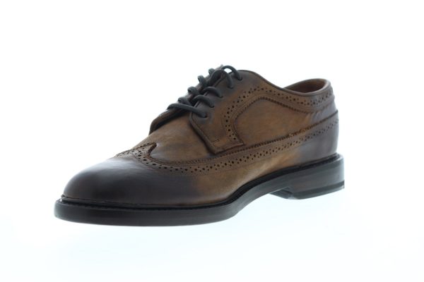 Frye Jones Wingtip 81120 Mens Brown Nubuck Leather Lace Up Oxfords Shoes on Sale - Image 4