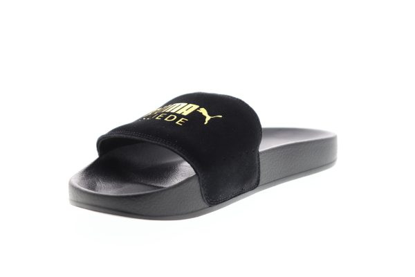 Puma Leadcat Suede 36575801 Mens Black Slip On Slides Sandals Shoes Sale - Image 4