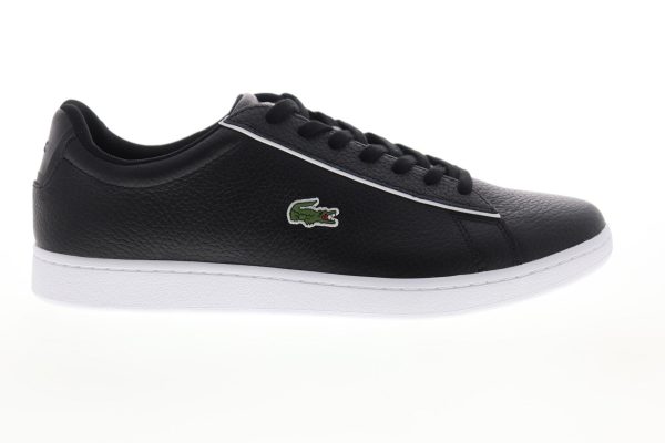 Lacoste Carnaby Evo 120 2 SMA Mens Black Leather Lifestyle Sneakers Shoes Online Sale