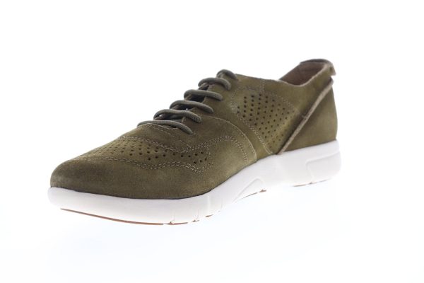Geox U Brattley Mens Green Suede Low Top Lace Up Euro Sneakers Shoes Sale - Image 4