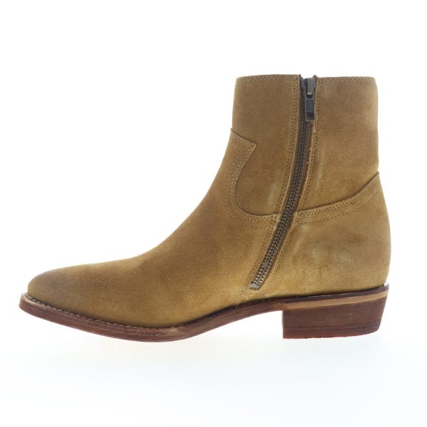 Frye Billy Inside Zip Bootie 70806 Womens Brown Suede Zipper Booties Boots Online now - Image 5