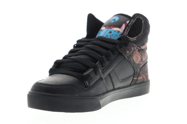 Osiris Clone 1322 2737 Mens Black Leather Lace Up Skate Sneakers Shoes Online Sale - Image 4