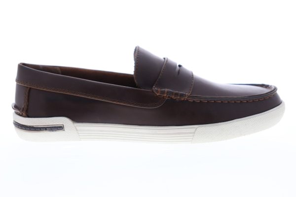 Unlisted by Kenneth Cole Un Anchor JMS8SY039 Mens Brown Penny Loafers Shoes Discount
