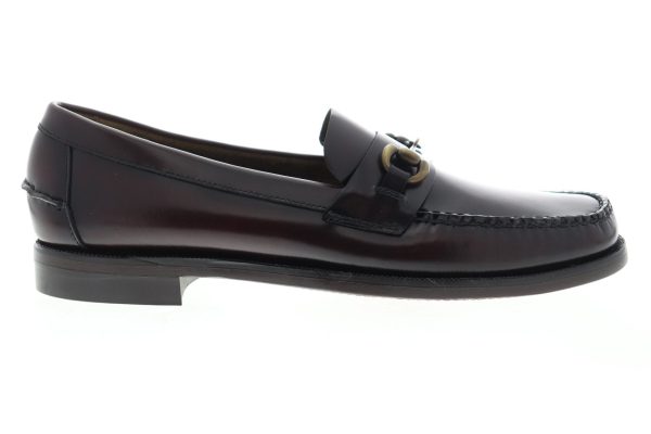 Sebago Classic Joe Citysides Mens Burgundy Loafers & Slip Ons Penny Shoes Online Hot Sale