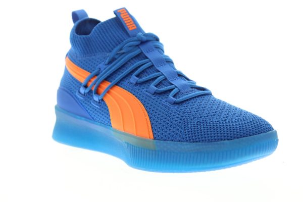 Puma Clyde Court GW 19171201 Mens Blue Canvas Lace Up Athletic Basketball Shoes Online Hot Sale - Image 2