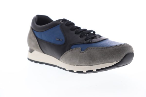 Geox U Mansel Mens Gray Suede Lace Up Euro Sneakers Shoes Supply - Image 2