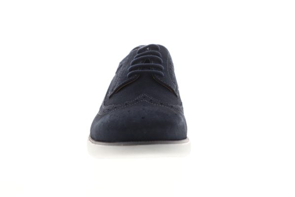 Geox U Winfred Mens Blue Suede Low Top Lace Up Wingtip Oxfords Shoes Sale - Image 3