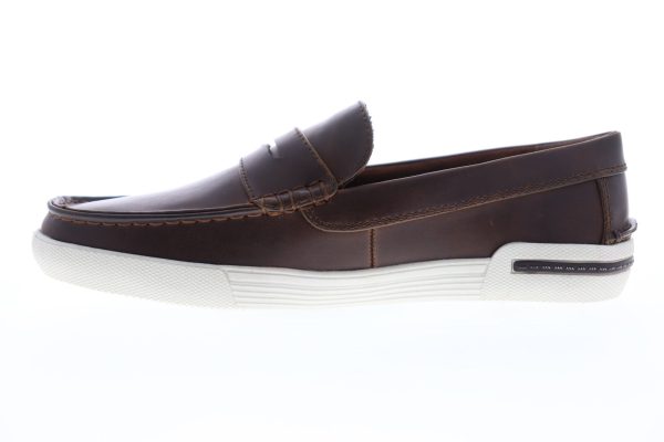 Unlisted by Kenneth Cole Un Anchor JMS8SY039 Mens Brown Penny Loafers Shoes Discount - Image 5