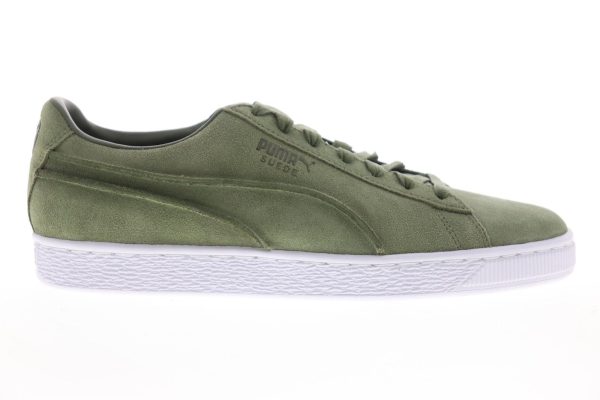 Puma Suede Classic Exposed Seams 36534805 Mens Green Lifestyle Sneakers Shoes Supply