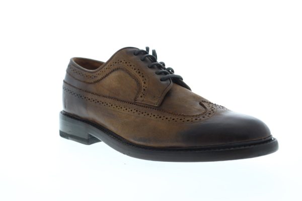 Frye Jones Wingtip 81120 Mens Brown Nubuck Leather Lace Up Oxfords Shoes on Sale - Image 2
