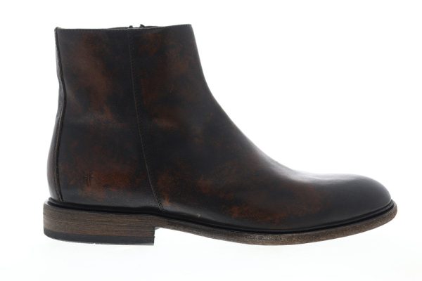 Frye Chris Inside Zip 86957 Mens Brown Leather Zipper Casual Dress Boots Supply