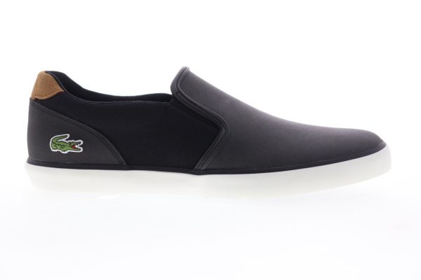 Lacoste Jouer Slip 119 2 CMA Mens Black Leather Low Top Lifestyle Sneakers Shoes Online now