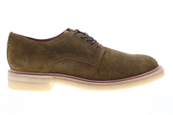 Frye Chris Crepe Oxford 86963 Mens Brown Suede Lace Up Plain Toe Oxfords Shoes Online Sale