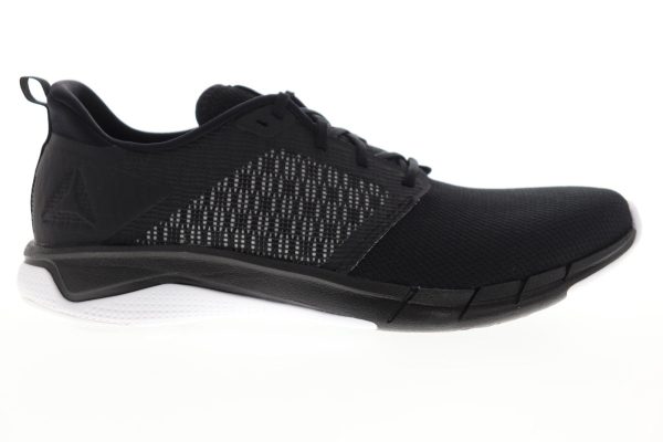 Reebok Print Run 3.0 CN4656 Mens Black Canvas Lace Up Athletic Running Shoes Cheap