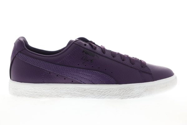 Puma Clyde X PRPS 37022501 Mens Purple Leather Lace Up Sneakers Shoes Online
