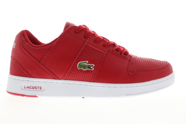 Lacoste Thrill 319 1 US SMA Mens Red Leather Lace Up Lifestyle Sneakers Shoes Online Sale