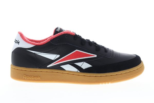Reebok Club C 85 MU EG6428 Mens Black Leather Low Top Lifestyle Sneakers Shoes Online Sale
