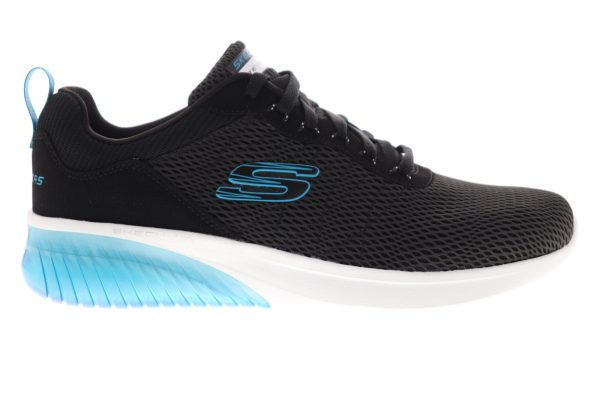 Skechers Air Ultra Flex 52551 Mens Black Mesh Athletic Low Top Walking Shoes Fashion