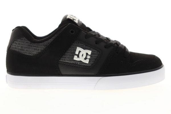 DC Pure SE 301024 Mens Black Low Top Lace Up Skate Sneakers Shoes For Discount
