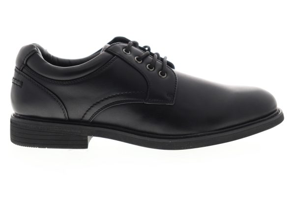 GBX Zayne 13818 Mens Black Low Top Lace Up Plain Toe Oxfords Shoes Discount