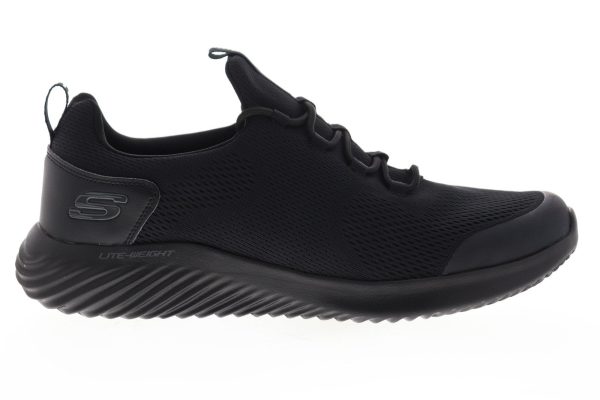 Skechers Bounder Stokley 52513 Mens Black Mesh Slip On Lifestyle Sneakers Shoes Online