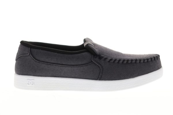 DC Villain TX SE ADYS100200 Mens Gray Canvas Slip On Skate Sneakers Shoes Online Hot Sale