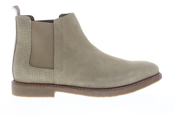 Steve Madden P-Hilow Mens Beige Tan Suede Slip On Chelsea Boots For Discount