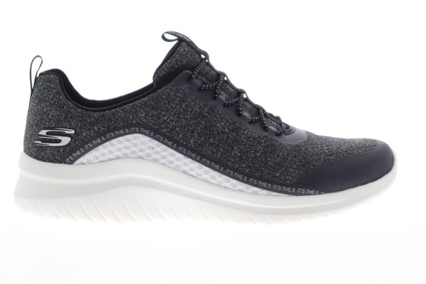 Skechers Ultra Flex 2.0 Degley 52766 Mens Black Canvas Athletic Running Shoes Supply