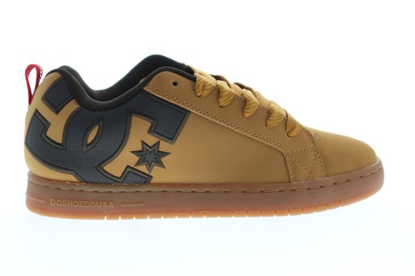 DC Court Graffik SE 300927 Mens Brown Nubuck Leather Skate Sneakers Shoes Discount