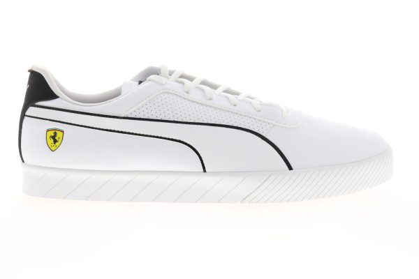 Puma Scuderia Ferrari Vulc Track 30639302 Mens White Motorsport Sneakers Shoes For Discount