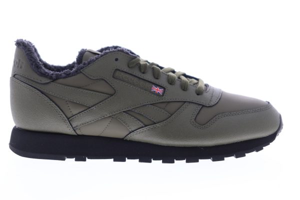 Reebok Classic Leather FU7822 Mens Green Lace Up Lifestyle Sneakers Shoes Sale