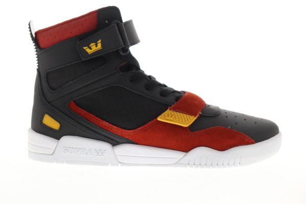 Supra Breaker 05893-011-M Mens Black Leather Lace Up Skate Sneakers Shoes Online Hot Sale