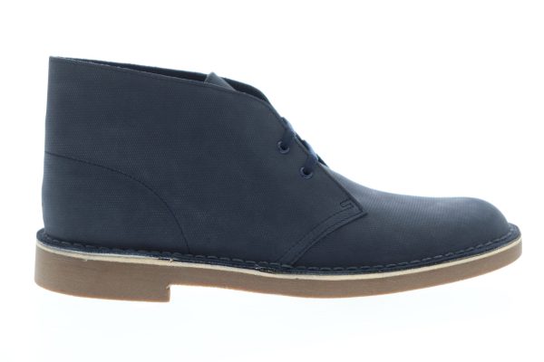 Clarks Bushacre 2 26148093 Mens Blue Nubuck Lace Up Chukkas Boots Fashion