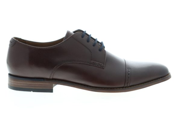 Bostonian Narrate Cap 26116112 Mens Brown Leather Lace Up Cap Toe Oxfords Shoes Discount